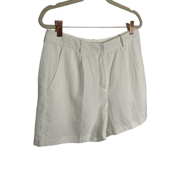 Amanda Uprichard Wallace 100% Linen Short Pleated Front Beachy Vacation Sz S - Picture 4 of 11